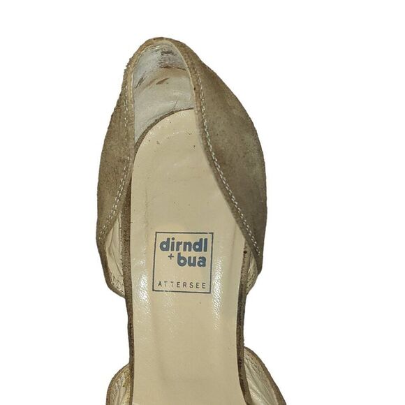 Dirndl + Bua Attersee Suede‎ Leather Sz 38 1/2 EU 6.5 US Kitten Heels Women - Picture 6 of 6